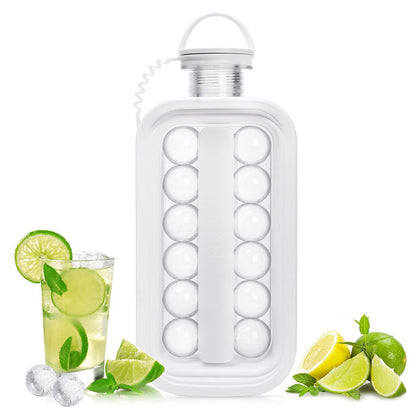 Grid foldable curling two-in-one ice hockey kettle ice cube mold for home travel and travel silicone ice tray